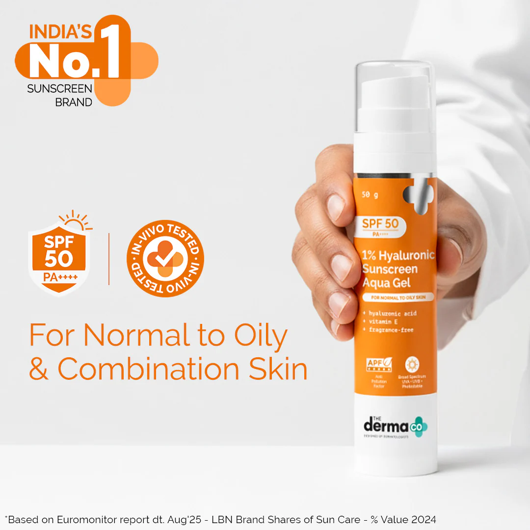 1% Hyaluronic Sunscreen Aqua Gel In Vivo Tested (ISO 24444:2019 Certified, CTRI/2025/02/080287) with SPF 50 & PA++++ - 50g - Image 11