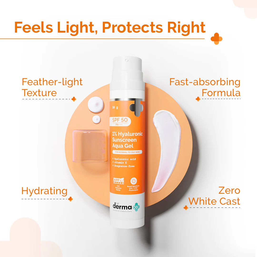1% Hyaluronic Sunscreen Aqua Gel In Vivo Tested (ISO 24444:2019 Certified, CTRI/2025/02/080287) with SPF 50 & PA++++ - 50g - Image 7