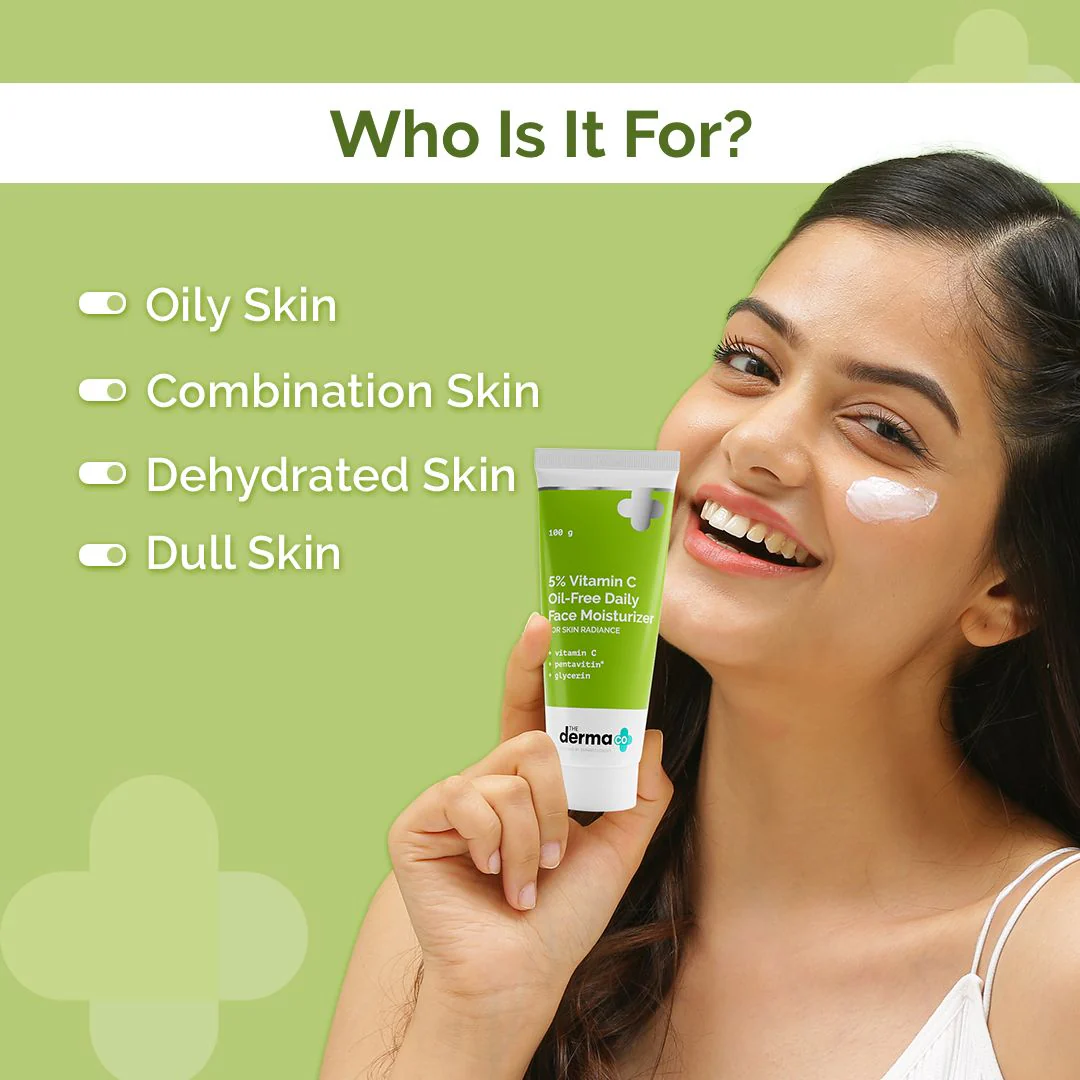 5% Vitamin C Oil-Free Daily Face Moisturizer for Skin Radiance - 100g - Image 3